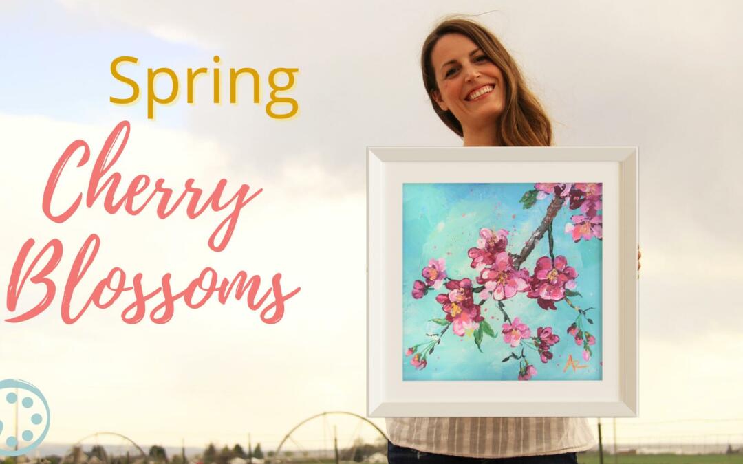 Cherry Blossom Painting April Workshop with Ashley Krieger